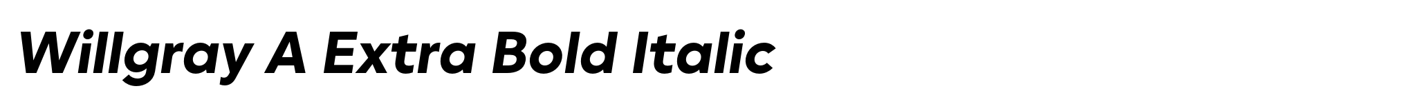 Willgray A Extra Bold Italic image